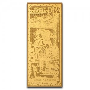 Złoty Banknot 25 Wyoming Goldbacks Gold Note, 1/40 uncji - back Złoty Banknot 25 Wyoming Goldbacks Gold Note, 1/40 uncji - back