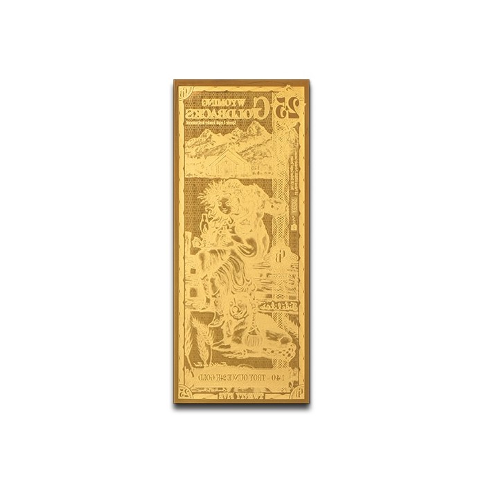 Złoty Banknot 25 Wyoming Goldbacks Gold Note, 1/40 uncji - back Złoty Banknot 25 Wyoming Goldbacks Gold Note, 1/40 uncji - back