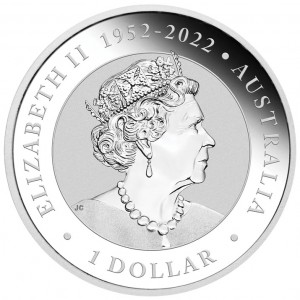 Australischer Wombat 2023 Silbermünze, 1 Unze (Farbe) - Rückseite