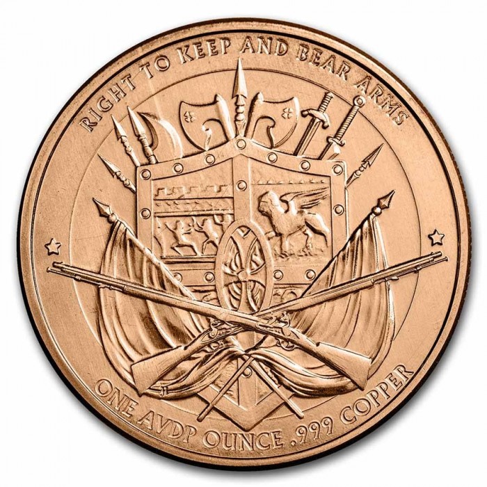 Miedziany Medal Cyceron, 1 uncja - rewers