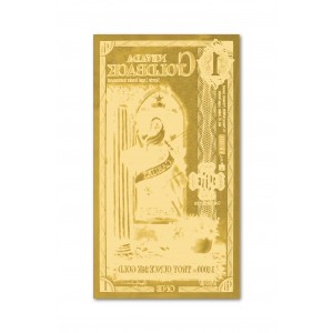 Złoty Banknot 1 Nevada Goldback Gold Note 2023, 1/1000 uncji -front