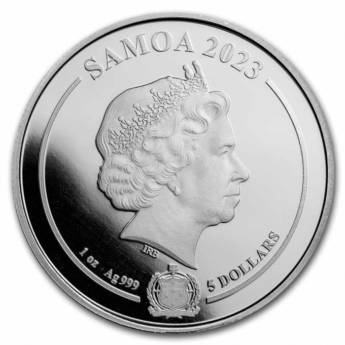 Srebrna Moneta DC Comics Superman, Samoa 2023, 1 uncja - awers Srebrna Moneta DC Comics Superman, Samoa 2023, 1 uncja - awers