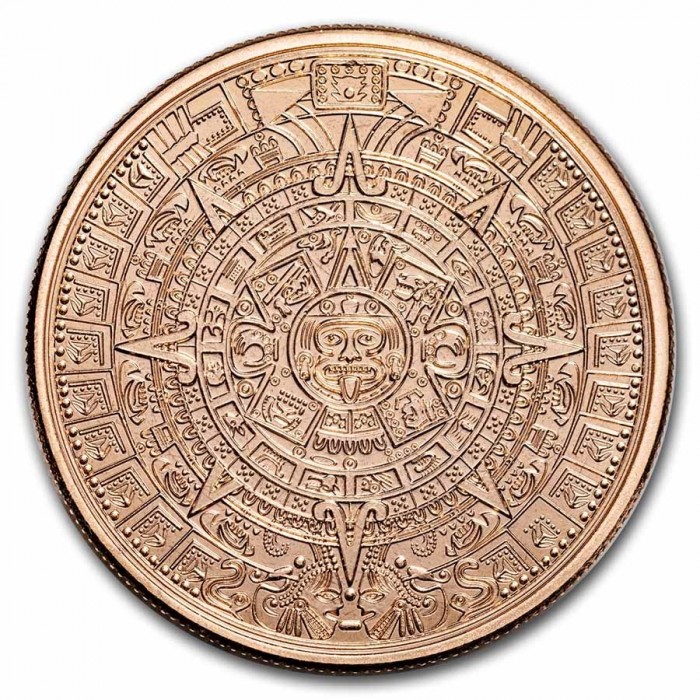 Copper Calendar and Pyramid Medal, 1 oz - obverse