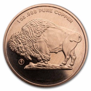 Copper Buffalo Medal, 1 oz - obverse
