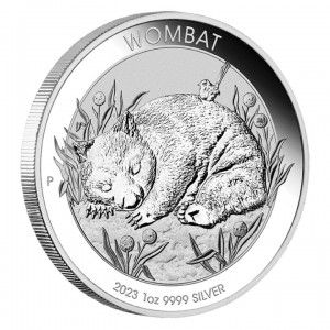 Australischer Wombat 2023 Silbermünze, 1 Unze Rand Australischer Wombat 2023 Silbermünze, 1 Unze Rand