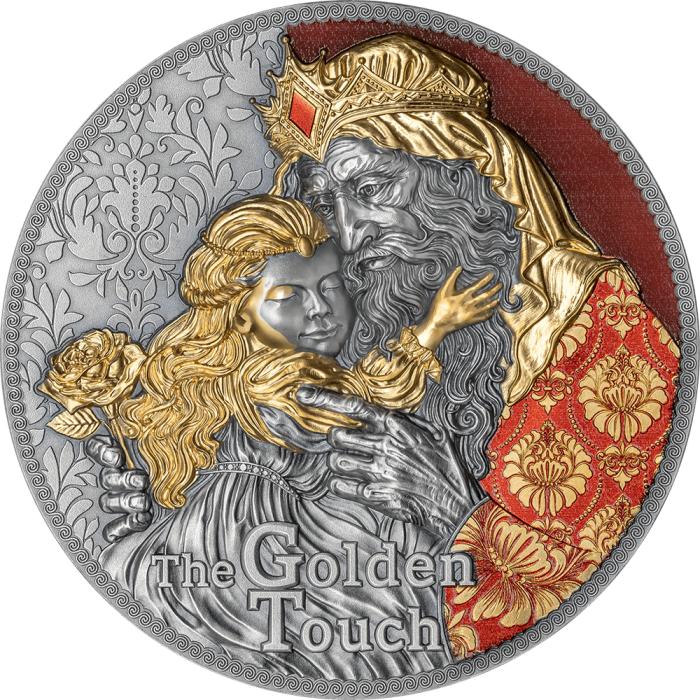 Srebrna Moneta The Golden Touch 2023, 2 uncja (kolor) - rewers