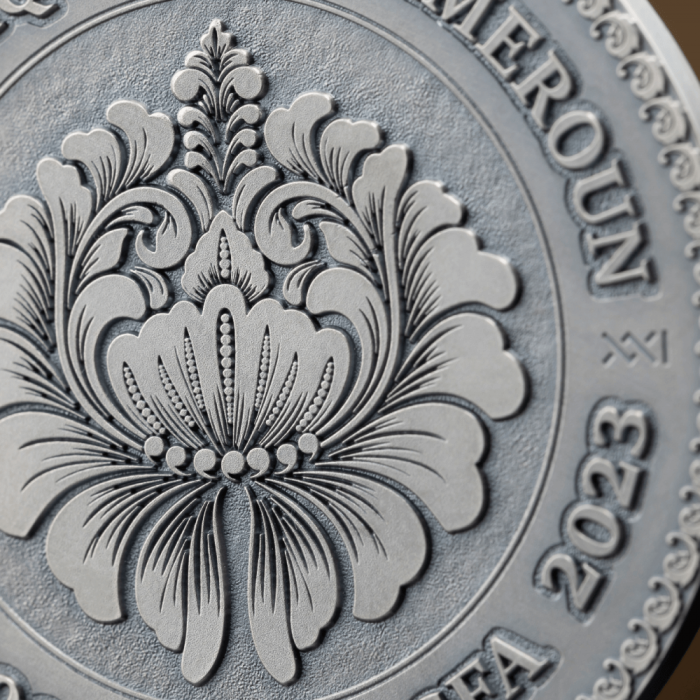 Srebrna Moneta The Golden Touch 2023, 2 uncja (kolor) -detal1