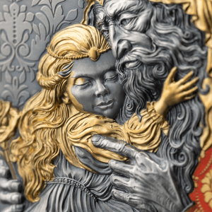 Srebrna Moneta The Golden Touch 2023, 2 uncja (kolor) - detal2