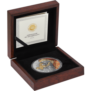 Srebrna Moneta The Golden Touch 2023, 2 uncja (kolor) - box1