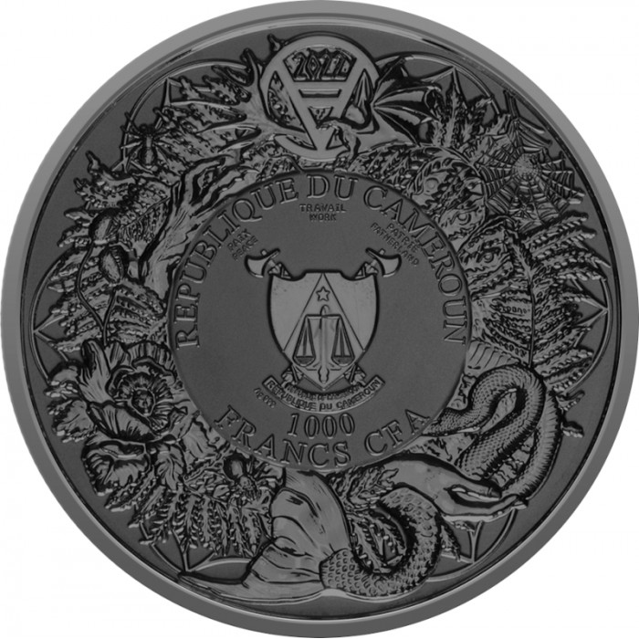 Silbermünze Slavic Beasts - Rusalka Burning 2023, 2 Unzen Vorderseite Silbermünze Slavic Beasts - Rusalka Burning 2023, 2 Unzen Vorderseite