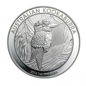 2014 Australian Kookaburra Silver Coin, 1 oz - reverse side