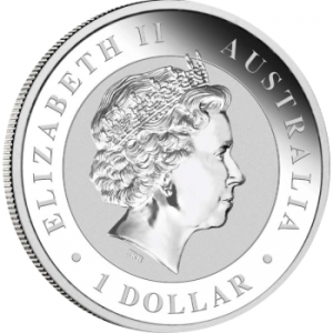 2014 Australian Kookaburra Silver Coin, 1 oz - reverse side