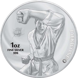 Taekwondo 2022 Silver Medal, 1 ounce - obverse