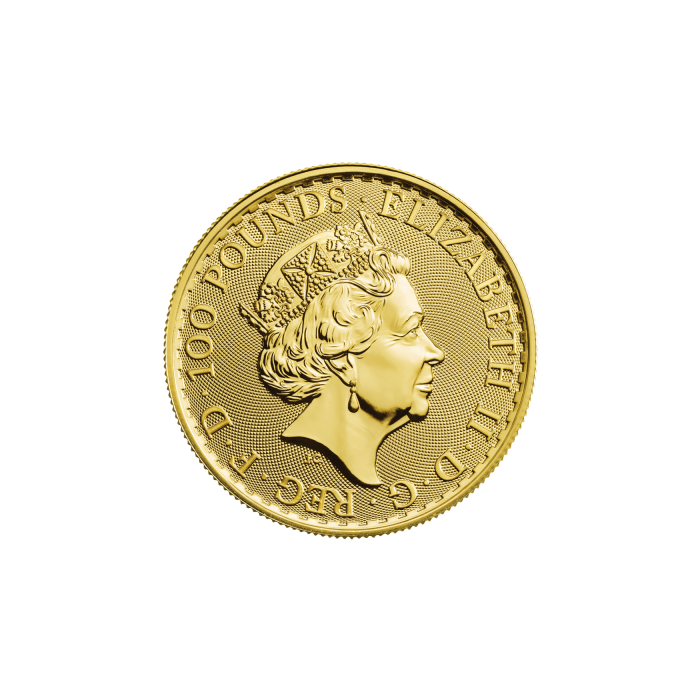 Britannia 2022 Gold-Anlagemünze, 1 Unze - Vorderseite