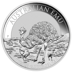Australian Emu 2023 Silver Coin, 1 oz - edge