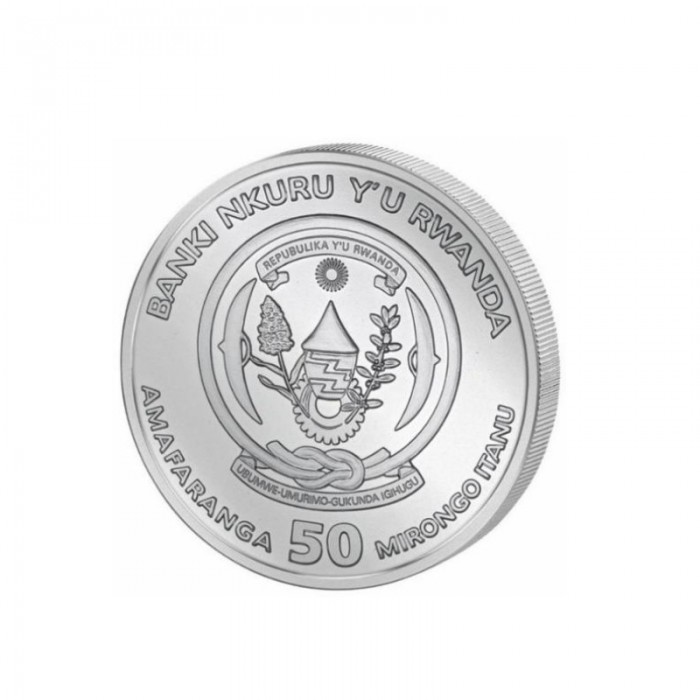 Srebrna Moneta African Ounce: Mountain Gorilla 2023, 1 uncja - awers
