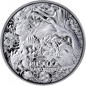 Silver coin Slavic Beasts - Rusalka 2023, 1 ounce - reverse side