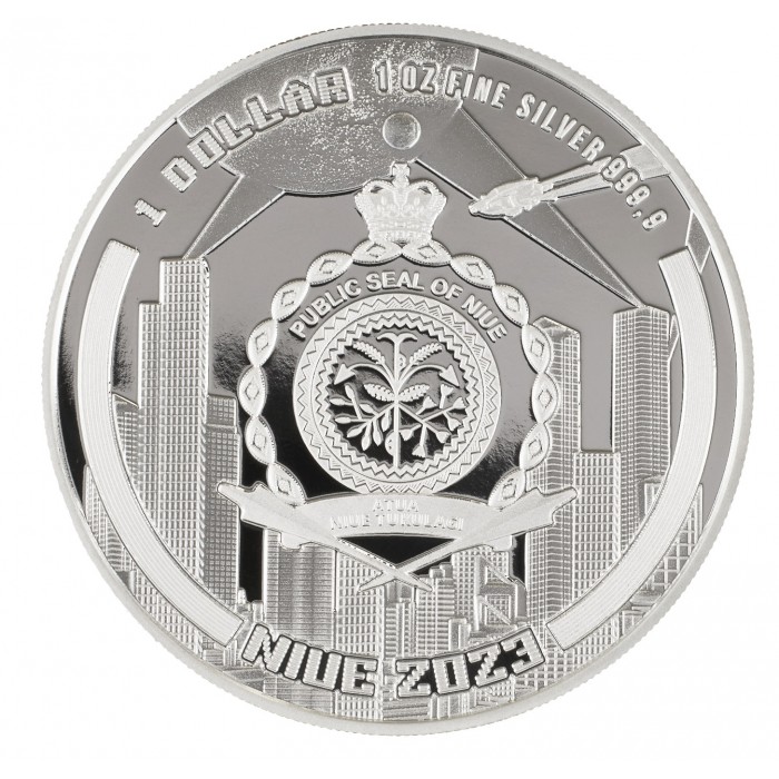 Cyberpunk Silver Coin - The Punk Universe 2023, 1 oz - obverse Cyberpunk Silver Coin - The Punk Universe 2023, 1 oz - obverse