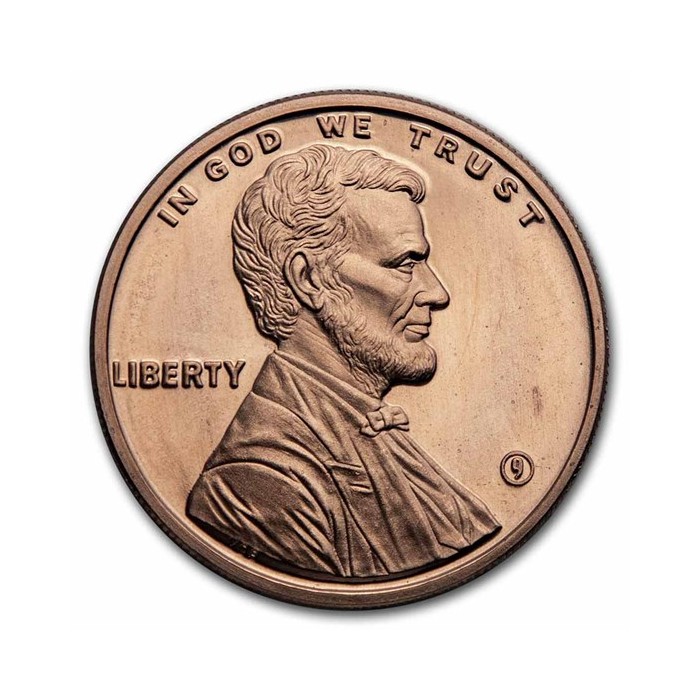 Lincoln-Penny-Kupfermedaille, 1 Unze - Vorderseite Lincoln-Penny-Kupfermedaille, 1 Unze - Vorderseite