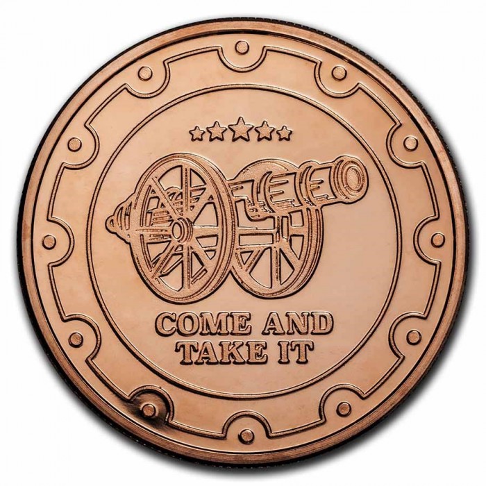Kupfer Zweite Änderung Medaille, 1 Unze - Rückseite Kupfer Zweite Änderung Medaille, 1 Unze - Rückseite
