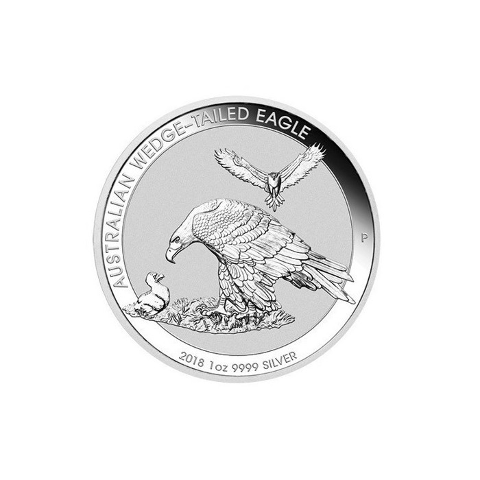 Srebrna Moneta Australian Wedge-Tailed Eagle 2018, 1 uncja - rewers