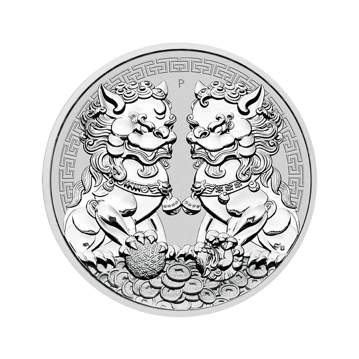 Silver Double Pixiu 2021 Coin, 1 oz - reverse side Silver Double Pixiu 2021 Coin, 1 oz - reverse side