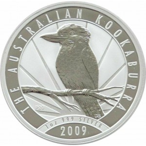Australischer Kookaburra Silbermünze 2009, 1 Unze - Rückseite