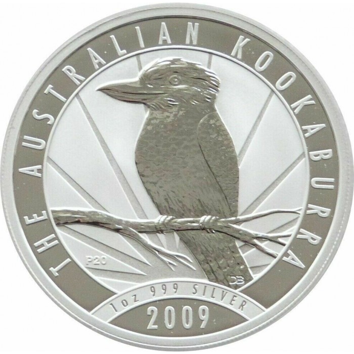 Australischer Kookaburra Silbermünze 2009, 1 Unze - Rückseite Australischer Kookaburra Silbermünze 2009, 1 Unze - Rückseite