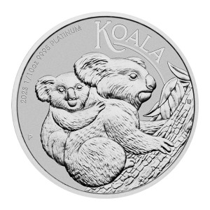 2023 Australischer Koala Platinmünze, 1/10 oz - Rückseite