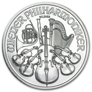 2020 Vienna Philharmonic Silver Coin, 1 oz - reverse side