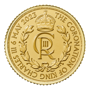 Gold Coin Coronation of King Charles III 2023 1/10 ounce - reverse side