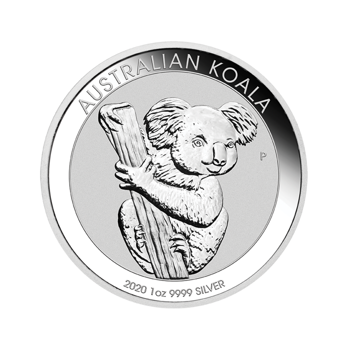 2020 Australischer Koala Silbermünze, 1 Unze - Rückseite