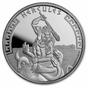 Srebrna Moneta Helden der griechischen Mythologie: Hercules 2023, 1 uncja - rewers Srebrna Moneta Helden der griechischen Mythologie: Hercules 2023, 1 uncja - rewers