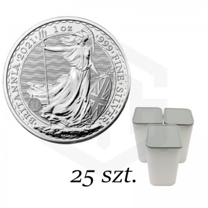 Pakiet 25x Srebrna Moneta Britannia 2021, 1 oz