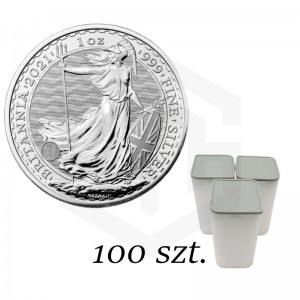 Pakiet 100x Srebrna Moneta Britannia 2021, 1 oz