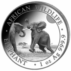 Somali Elephant 2024 Silver Coin, 1 oz - reverse side