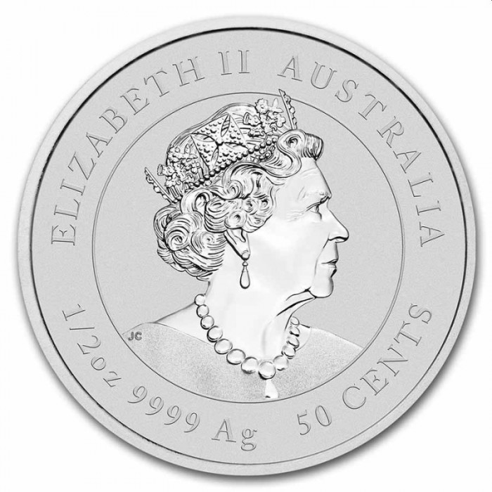 Silver Lunar III Year of the Rabbit coin 2023, 1/2 ounce (color) - obverse