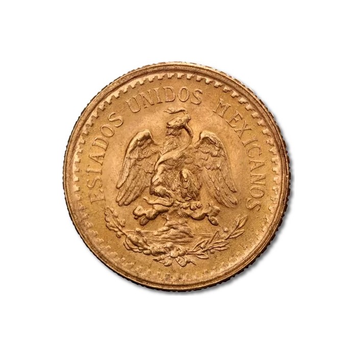 Gold Coin 2.5 Peso, Mexico 1918 - 1948, 1.87 g reverse side Gold Coin 2.5 Peso, Mexico 1918 - 1948, 1.87 g reverse side