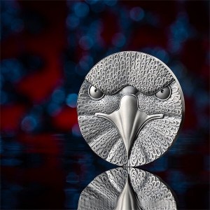 Srebrna Moneta United Crypto States: Binary Eagle 2023, 2 uncje background rewers Srebrna Moneta United Crypto States: Binary Eagle 2023, 2 uncje background rewers