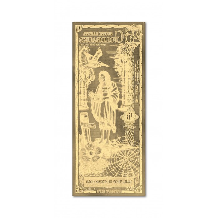 Złoty Banknot 25 New South Dakota Goldbacks Gold Note 2023, 1/40 uncji - back Złoty Banknot 25 New South Dakota Goldbacks Gold Note 2023, 1/40 uncji - back