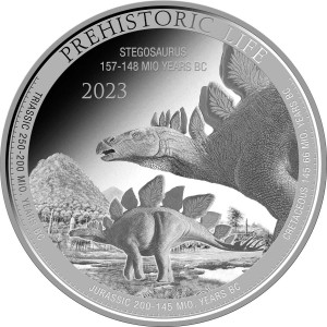 Kongo Titanoboa 2023 Silbermünze, 1 Unze - Rückseite