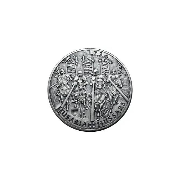 Srebrny Medal Husaria STTM Antique, 1 uncja - rewers Srebrny Medal Husaria STTM Antique, 1 uncja - rewers
