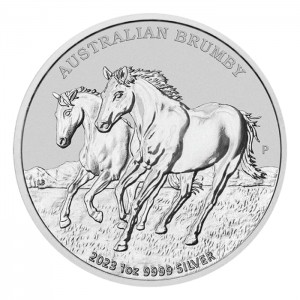 Australian Brumby 2023 Silver Coin, 1 oz - reverse side