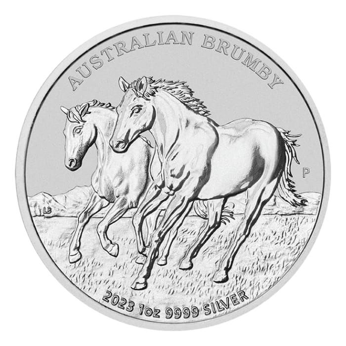 Australian Brumby 2023 Silver Coin, 1 oz - reverse side Australian Brumby 2023 Silver Coin, 1 oz - reverse side