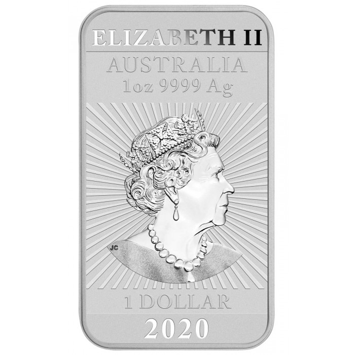 2020 Rectangular Dragon Coin, 1 ounce - obverse 2020 Rectangular Dragon Coin, 1 ounce - obverse
