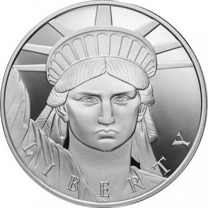 Srebrna Moneta Vereinigte Krypto-Staaten: Freiheitsstatue 2023, 1 uncja - rewers