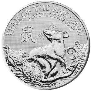 Srebrna Moneta Year of the Rat 2020 Lunar 1 oz