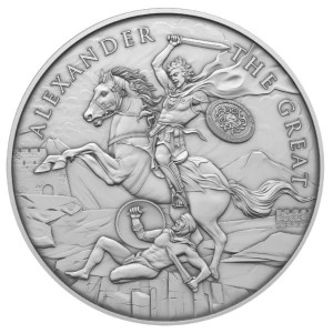 Srebrny Medal Legendary Warriors: Alexander der Große, 1 uncja rewers