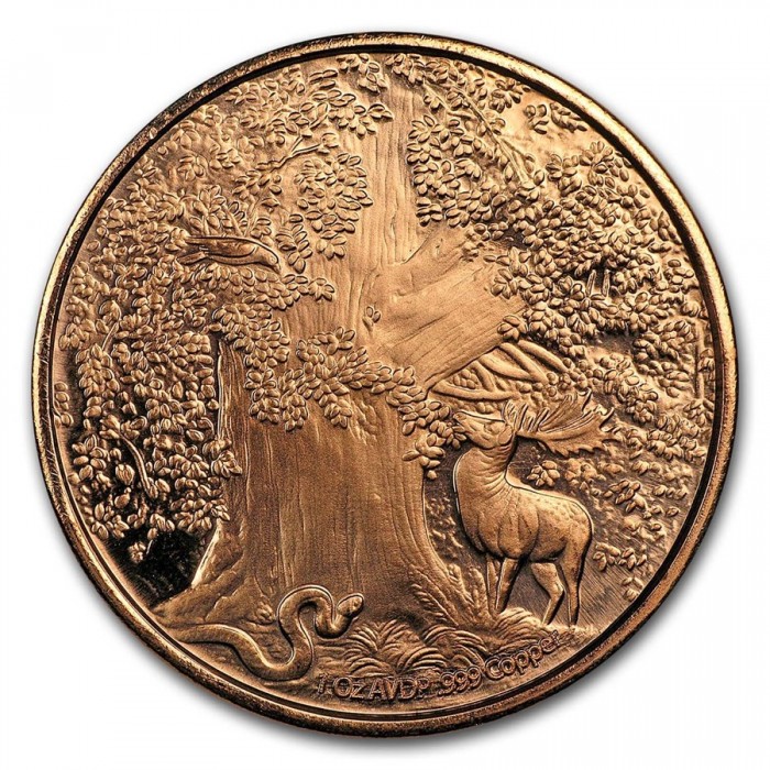 Miedziany Medal Nordic Creatures: Frost Giant, 1 uncja awers Miedziany Medal Nordic Creatures: Frost Giant, 1 uncja awers