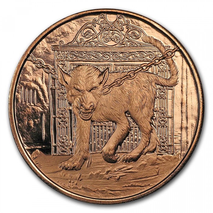 Nordic Creatures Kupfermedaille: Garm, 1 Unze Rückseite Nordic Creatures Kupfermedaille: Garm, 1 Unze Rückseite